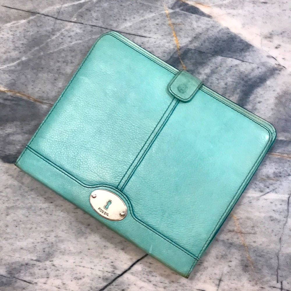 Cute Teal Leather IPad 2, 3, and 4 Case